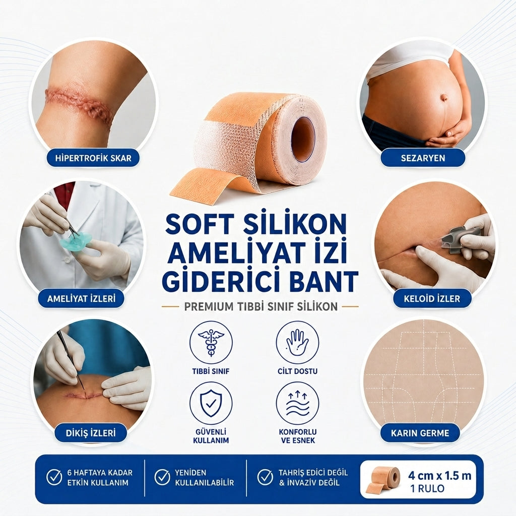 Lumea Silikon İz Bandı — Premium Silikon Rulo Bant | Tıbbi Sınıf