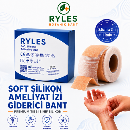 Ryles Ameliyat İz Bandı — Premium Silikon Rulo Bant | Tıbbi Sınıf
